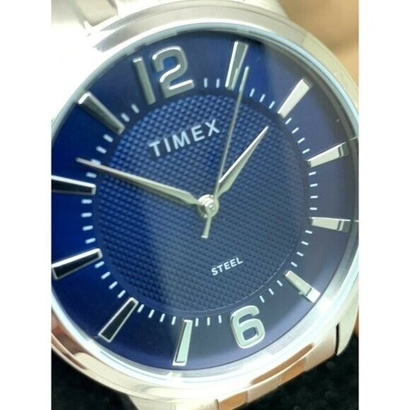 Timex Men's Watch TW2T59800 Quartz Blue Dial Silver Tone Stainless Steel 40mm - Picture 12 of 13